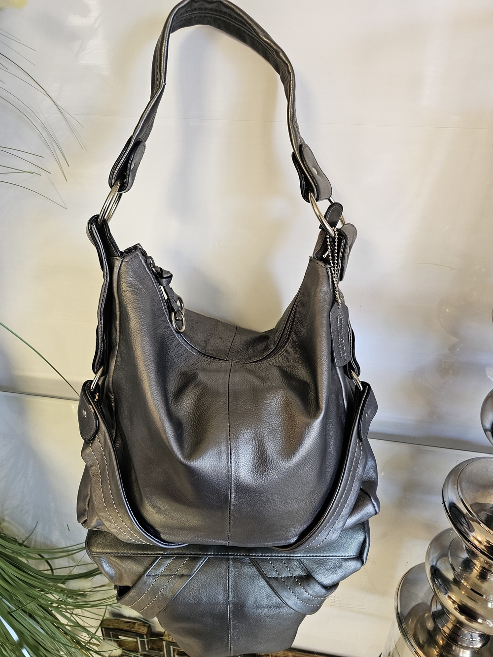 a.n.a Leather Shoulder Hobo Bag